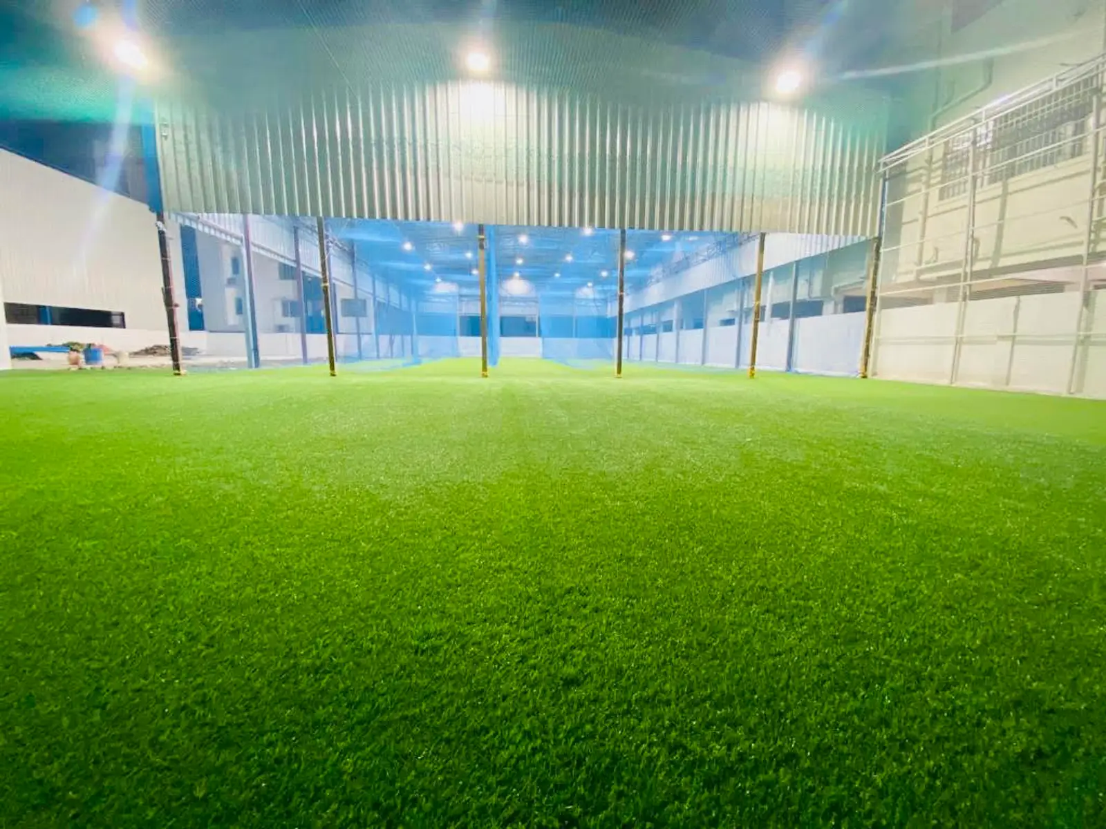 Floodlit indoor turf at the Chennai centre