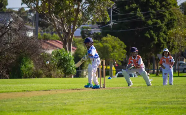 A young Elite batsman at a Victorian Elite Cricket League match