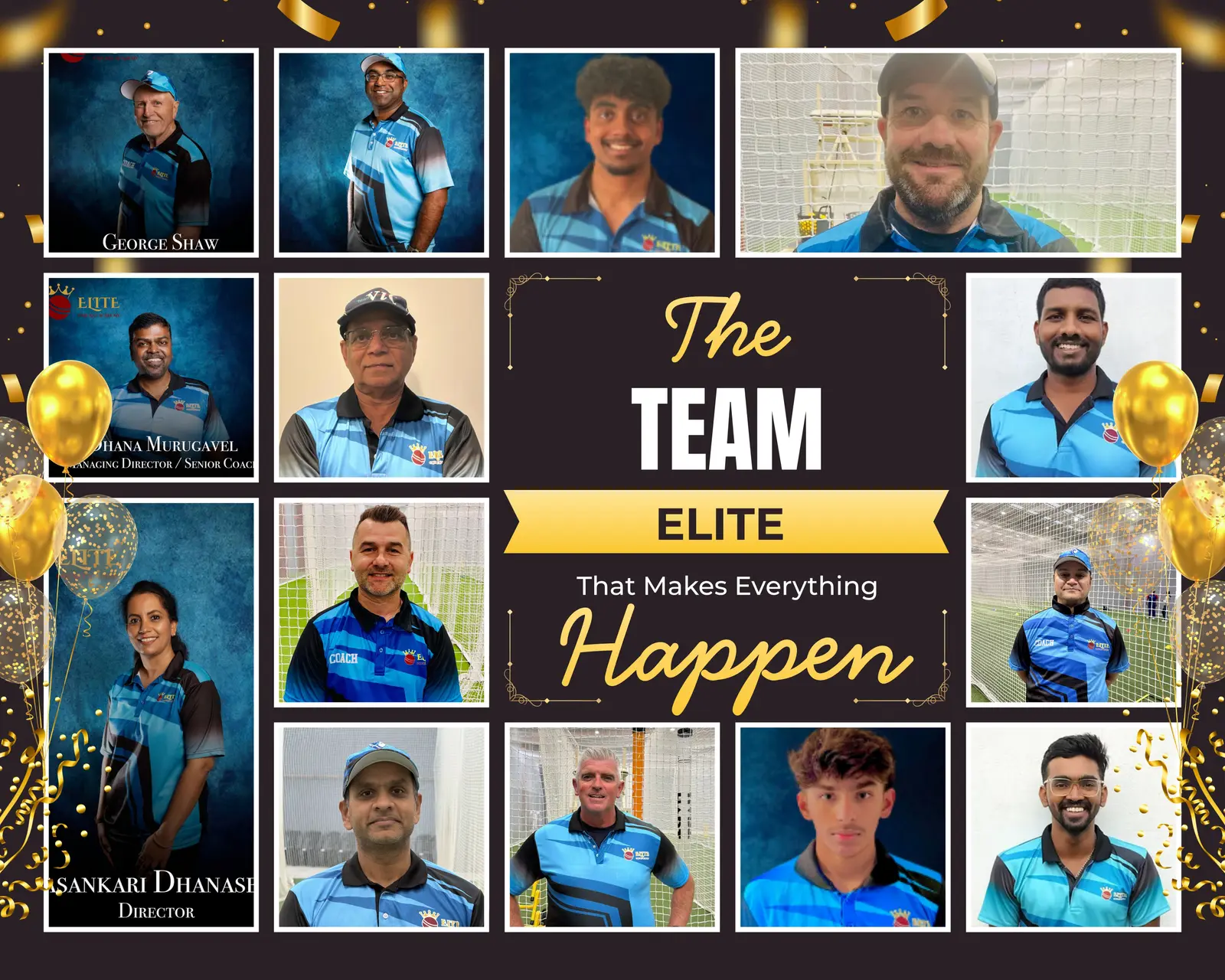 The Elite team — directors, coaches and staff